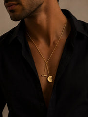 Gold Plated Roman Necklace ZJ jewellery Gold Plated Roman Necklace